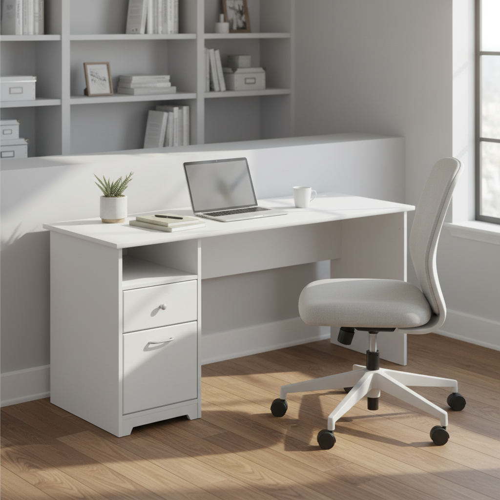 Scrivania da ufficio per computer con cassetti di