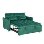 Divano Letto Futon Moderno Convertibile, Schienale Regolabile, Braccioli Porta Oggetti