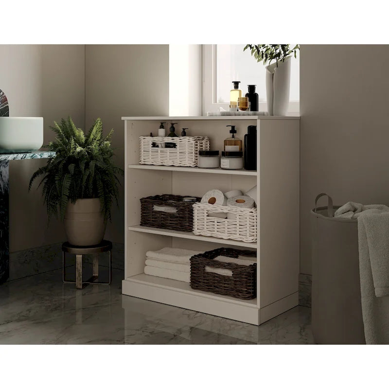 Mobile bagno in legno massello da 32 pollici con ripiani regolabili