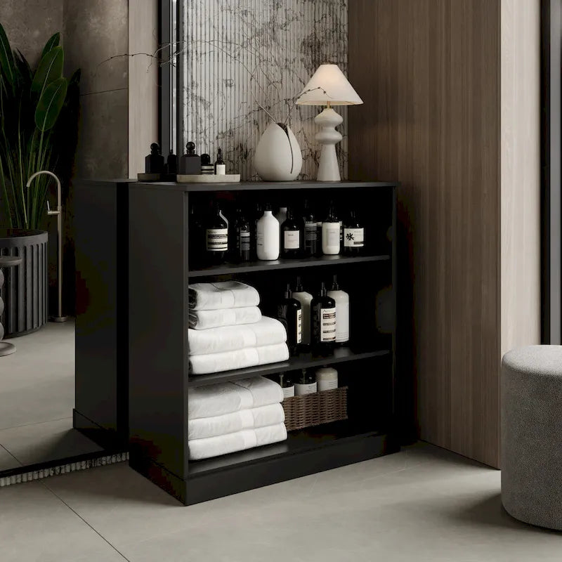   100% Solid Wood 32 Bathroom Cabinet with Adjustable Shelves
