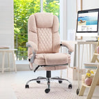 Sedia da ufficio massaggiante riscaldata con poggiapiedi, sedia da scrivania ergonomica reclinabile con supporto lombare e altezza regolabile.