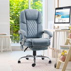Sedia da ufficio massaggiante riscaldata con poggiapiedi, sedia da scrivania ergonomica reclinabile con supporto lombare e altezza regolabile.