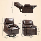   Power Lift Recliner Chair Sofa with Vibration Massage and Heat, Overstuffed Reclining Chair with Remote Control