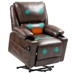Poltrona Reclinabile Elettrica con Massaggio Vibrante e Funzione Calore, Poltrona Relax Imbottita con Telecomando