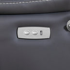 Poltrona Reclinabile Nera Elettrica, con Massaggio, Riscaldamento, Porte USB, Supporto Telefono e Tasche Laterali, Reclinazione Regolabile fino a 139