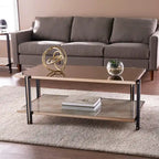   Thornberry Champagne Metal with Smoked Mirror Coffee Table