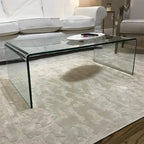 Console in vetro, Tavolino consolle in vetro temperato trasparente