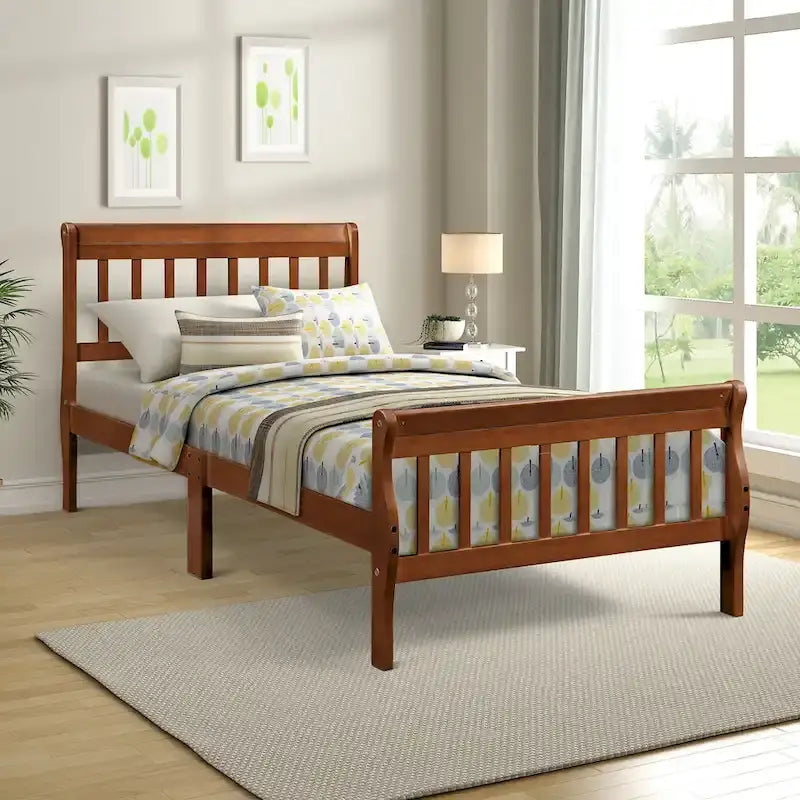 Piattaforma letto in legno, telaio letto singolo, pannello letto, base per materasso