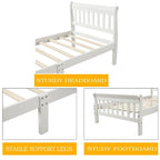 Piattaforma letto in legno, telaio letto singolo, pannello letto, base per materasso