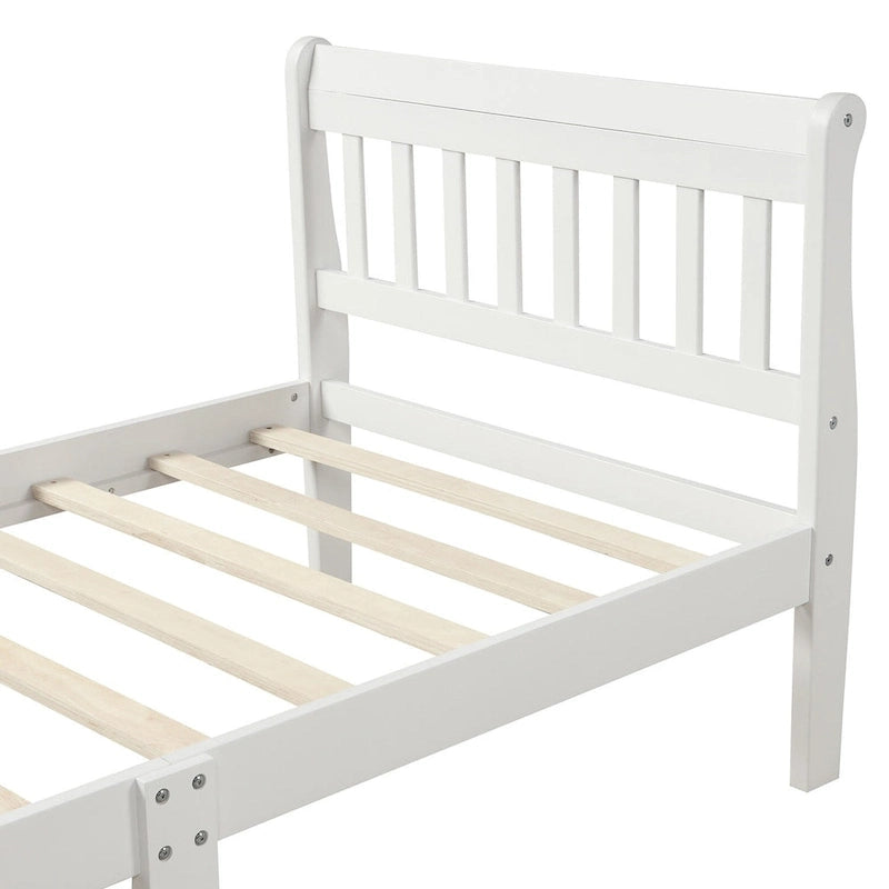 Piattaforma letto in legno, telaio letto singolo, pannello letto, base per materasso