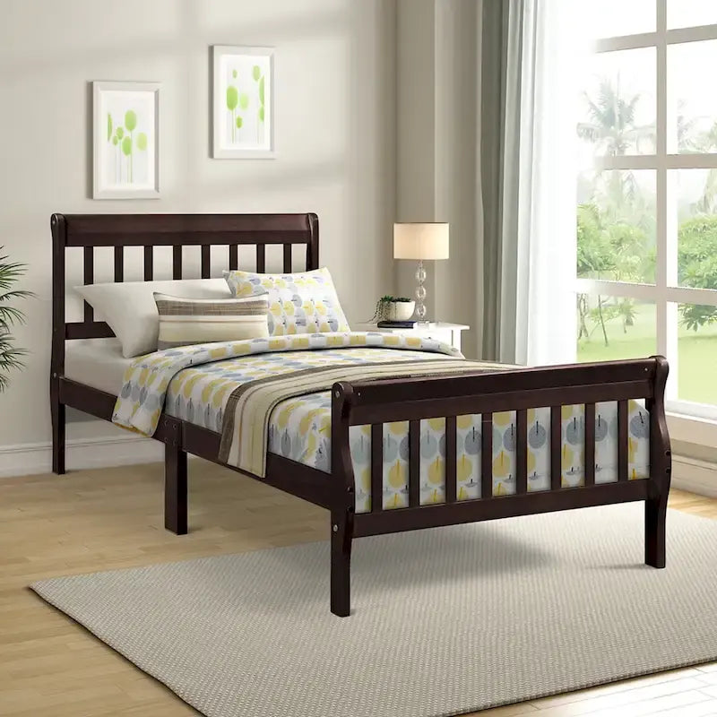 Piattaforma letto in legno, telaio letto singolo, pannello letto, base per materasso