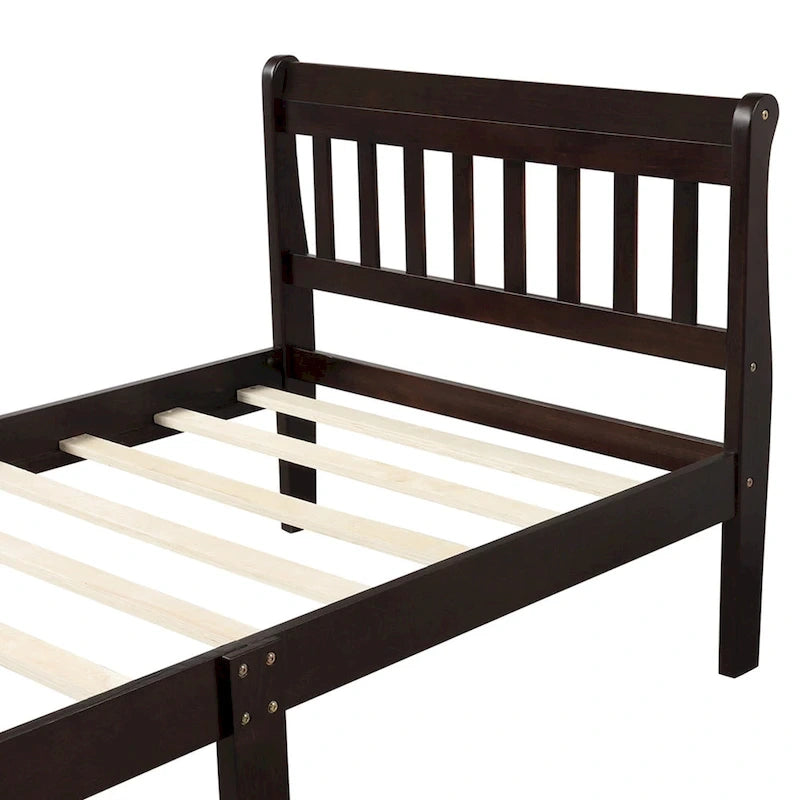 Piattaforma letto in legno, telaio letto singolo, pannello letto, base per materasso