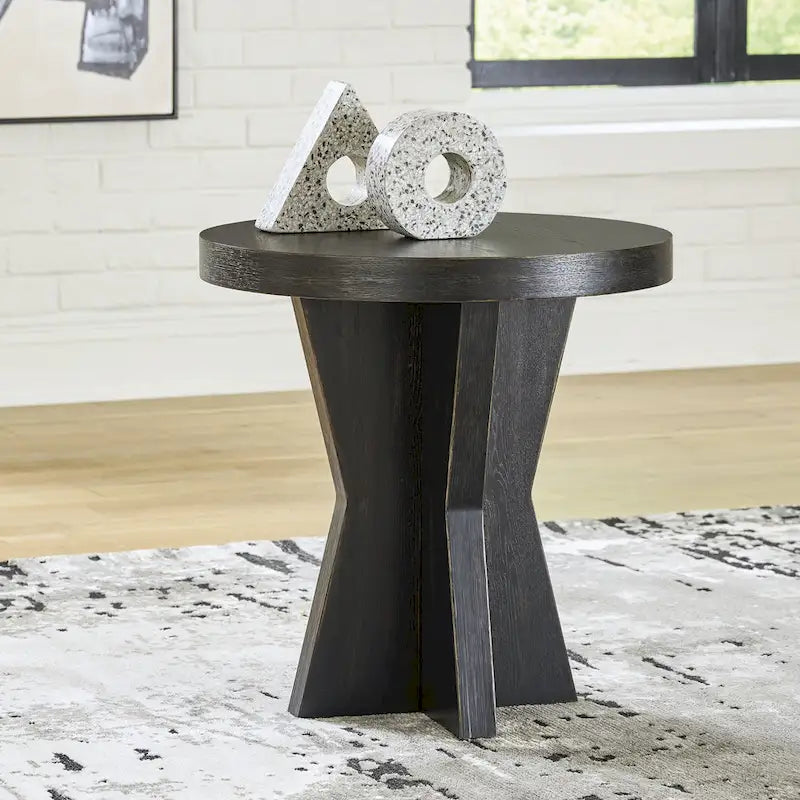     Galliden Black End Table - 24W x 24D x 24H