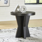     Galliden Black End Table - 24W x 24D x 24H