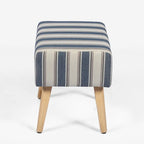 Sgabello ottomano poggiapiedi con gambe in legno