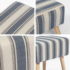 Sgabello ottomano poggiapiedi con gambe in legno