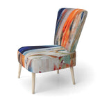 Sedia e poltrona moderne imbottite con schienale Colorful Abstract Painting Strokes II