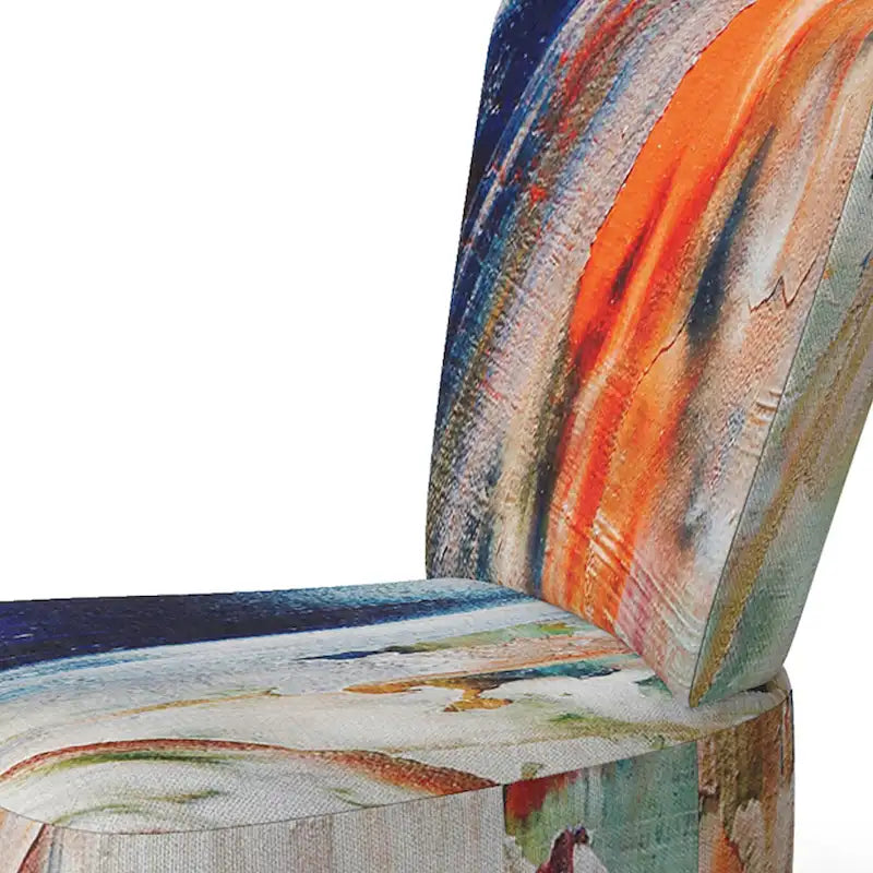 Sedia e poltrona moderne imbottite con schienale Colorful Abstract Painting Strokes II