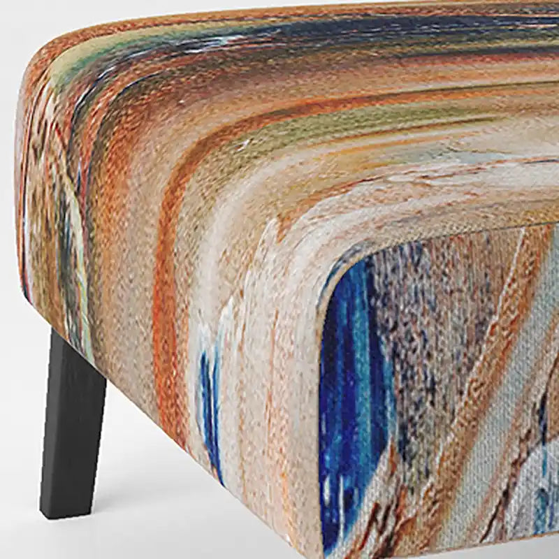 Sedia e poltrona moderne imbottite con schienale Colorful Abstract Painting Strokes II