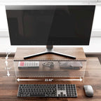 Scrivania angolare da computer a forma di L da 60", per casa, ufficio, studio, con supporto per monitor e ripiano portaoggetti