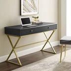   Lerch Two-Drawer Campaign Desk