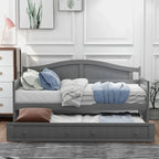 Letto a giorno in legno singolo con letto estraibile