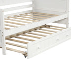 Letto a giorno in legno singolo con letto estraibile