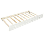 Letto a giorno in legno singolo con letto estraibile