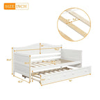 Letto a giorno in legno singolo con letto estraibile