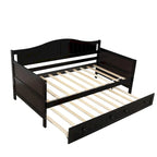 Letto a giorno in legno singolo con letto estraibile