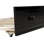 Letto a giorno in legno singolo con letto estraibile