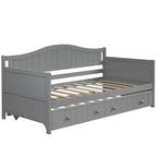Letto a giorno in legno singolo con letto estraibile