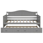 Letto a giorno in legno singolo con letto estraibile