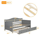 Letto a giorno in legno singolo con letto estraibile