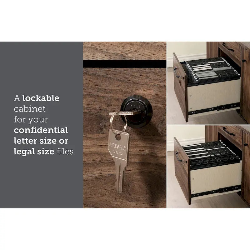 Mobile credenza a 2 cassetti Helsy con ante