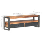 Mobile TV 47,2x11,8x15,7 in legno massello con finitura