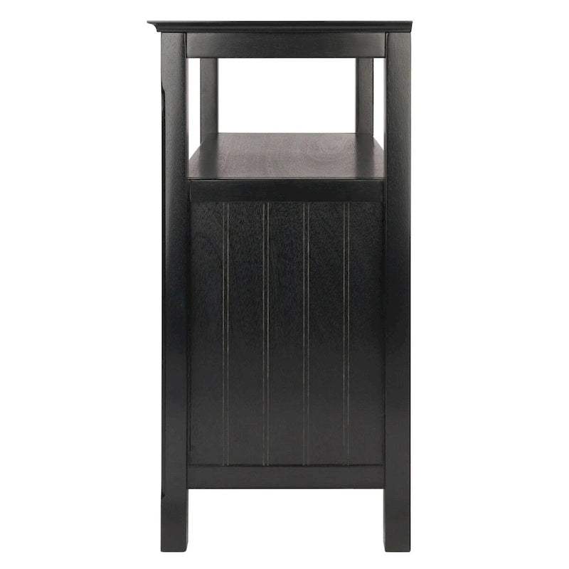 Credenza da buffet, nera - 36 x 18,03 x 35,98 pollici - 36 x 18,03 x 35,98 pollici