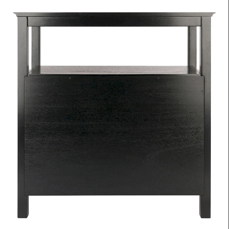 Credenza da buffet, nera - 36 x 18,03 x 35,98 pollici - 36 x 18,03 x 35,98 pollici
