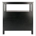 Credenza da buffet, nera - 36 x 18,03 x 35,98 pollici - 36 x 18,03 x 35,98 pollici