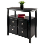Credenza da buffet, nera - 36 x 18,03 x 35,98 pollici - 36 x 18,03 x 35,98 pollici