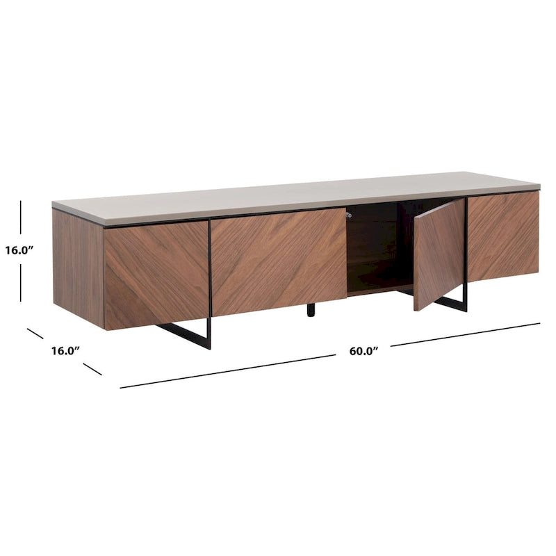 Mobile TV Couture Stine Chevron da 60 pollici - 60 L x 16 P x 16 H - 60Lx16Px16H