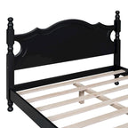 Struttura letto a piattaforma in legno in stile retrò