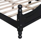 Struttura letto a piattaforma in legno in stile retrò