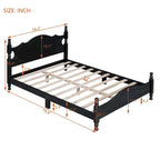 Struttura letto a piattaforma in legno in stile retrò