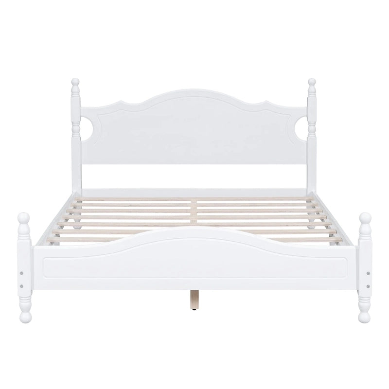 Struttura letto a piattaforma in legno in stile retrò