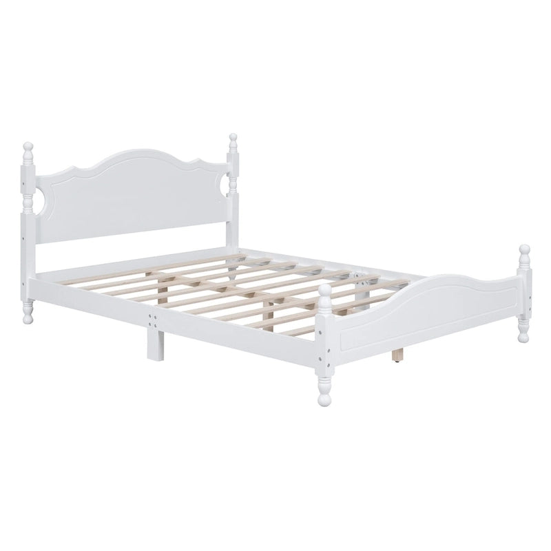 Struttura letto a piattaforma in legno in stile retrò