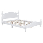 Struttura letto a piattaforma in legno in stile retrò