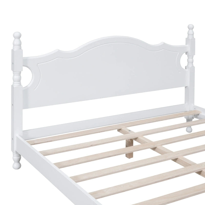 Struttura letto a piattaforma in legno in stile retrò
