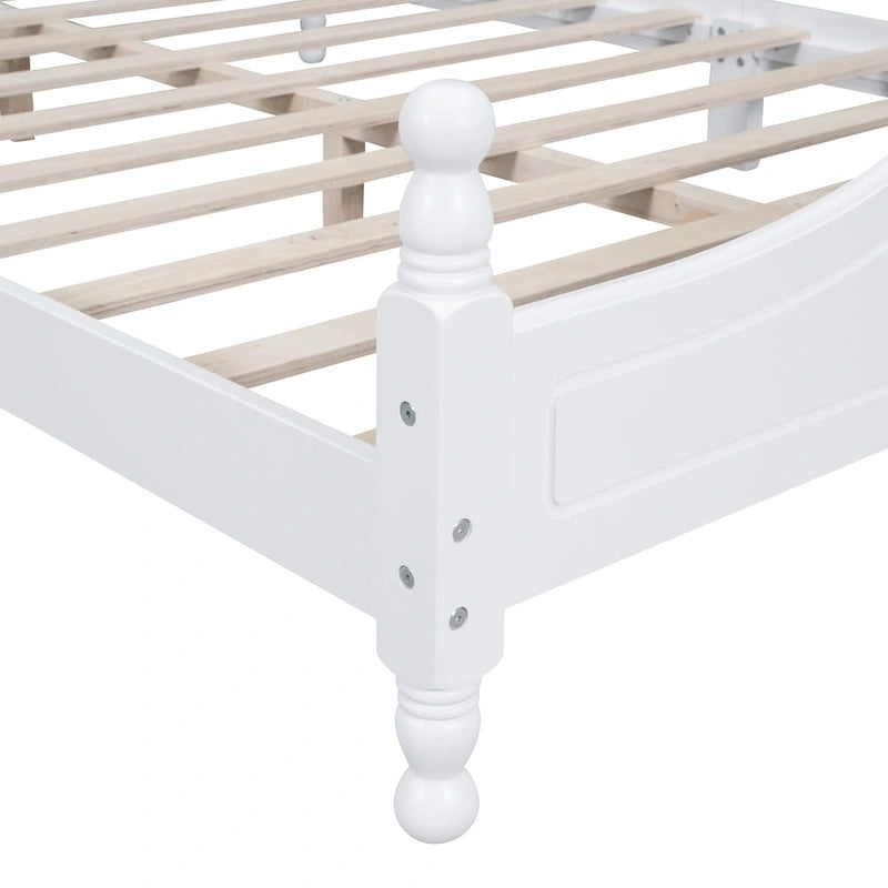 Struttura letto a piattaforma in legno in stile retrò