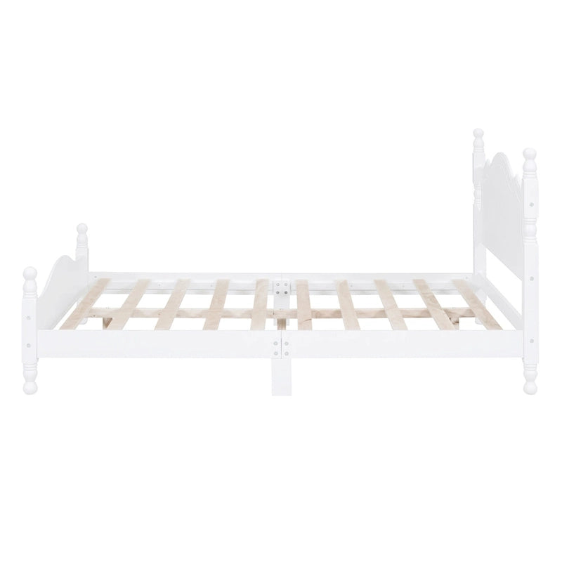 Struttura letto a piattaforma in legno in stile retrò